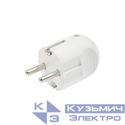 Вилка Евро прямая 16А с заземл. бел. Rexant 16-0732