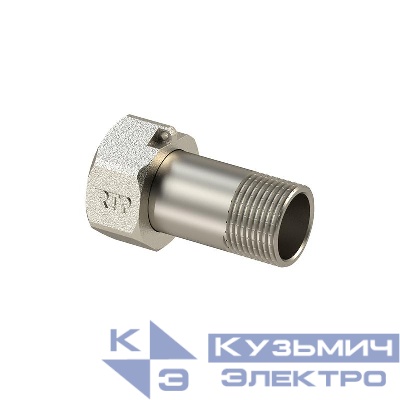 Штуцер для шланга латунь наружн. резьба 20х3/4дюйм никель (инд. упак.) RTP 34954