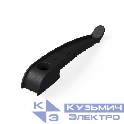 Держатель кабеля односторонний для прямого монтажа черный (20шт/уп) Промрукав