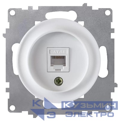 Розетка компьютерная 1-м СП Florence RJ45 кат.5E механизм бел. (1E20701300) OneKeyElectro 2172770