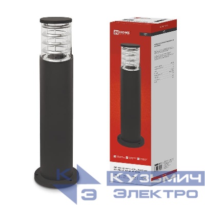 Светильник НБУ ART-PT-A60-BL E27 IP65 600мм уличный напольн. под лампу A60 алюм. черн. IN HOME 4690612048499