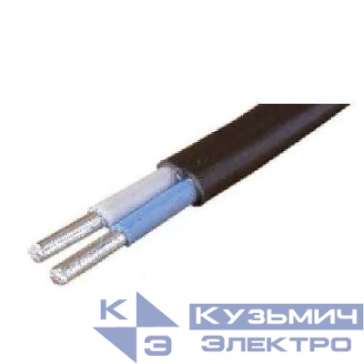 Кабель АВВГ-П 2х2.5 ОК 0.66кВ Ч (бухта) (м) Альгиз К ФР-00000405