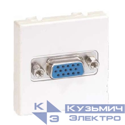 Розетка VGA СП Simon 27 IP20 винты широкий модуль механизм сл. кость Simon 2700091-031