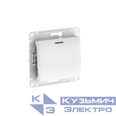 Переключатель 1-кл. Glossa (сх. 6а) 10AX с подсветкой быстрозажим. клем. механизм бел. SE GSL000163S