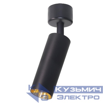 Светильник ML1011 настен./потолочн. под лампу GU10 черн. + зол. FERON 51381