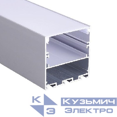 Профиль накладной PAL 5050 L2000 в комплекте: 2 глухих заглушки; рассеив. матов.; 4 клипсы крепежных; 2 подвеса по 1м JazzWay 5049901