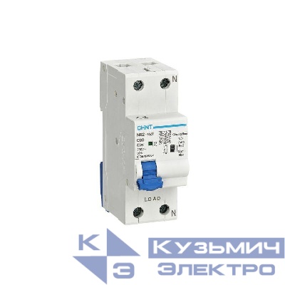 Выключатель автоматический модульный 2п (1P+N) C 20А 6кА NB2-80ZT (R) CHINT 448253