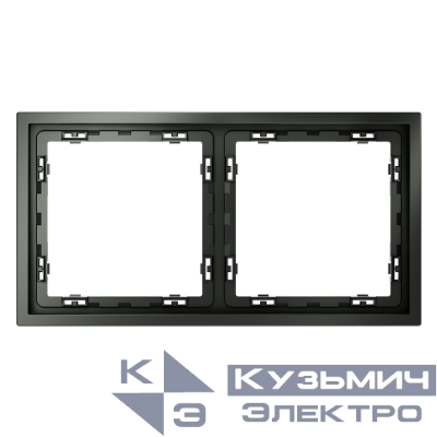 Рамка пластиковая VOLTUM S70 на 2 поста, (титан) 0