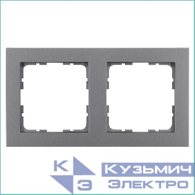 Рамка 2-м G-Classic алюм. Jasmart G1002S