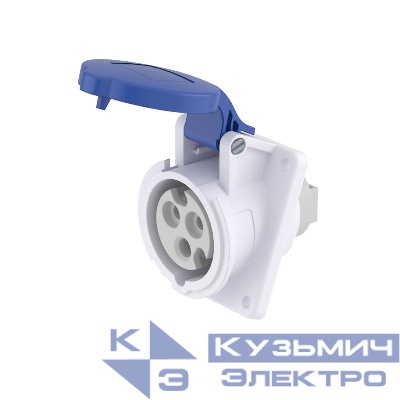 Розетка СП 32А 230В 3п 2P+E IP44 с наклоном DKC DIS4133263
