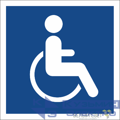 Знак безопасности NPU-1818.D02"Символы доступ. для инвалидов всех категорий" Белый свет a17872