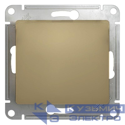 Кнопка нажимная 1-кл. СП Glossa 10А IP20 (сх. 1) 10AX механизм титан SE GSL000415