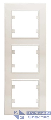 Рамка 3-м Karea вертик. крем. Makel 56010708