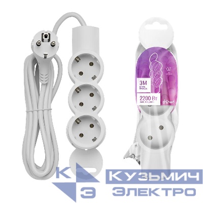 Удлинитель 3х3м с заземл. ПВС 3х0.75 REV 32005 2