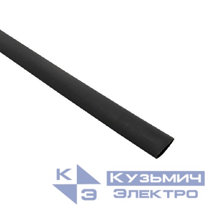 Трубка термоусадочная ТУТк с клеевым слоем нг 18/6 черн. 1м (уп.10м) PROxima EKF tut-k18-b