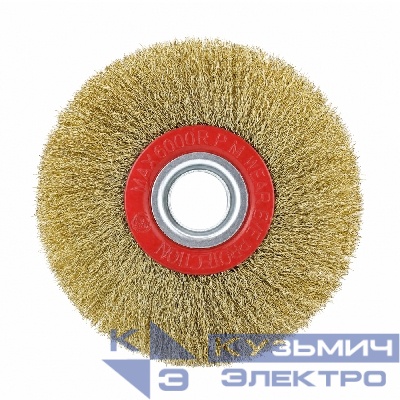 Diamond Industrial Корщетка дисковая 125 х 22,2/М14 мягкая латунированная проволока 0,3 мм Diamond Industrial