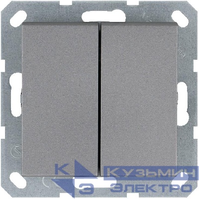 Выключатель 2-кл. 10А IP20 механизм алюм. Jasmart G3023S