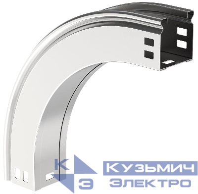 Угол для лотка плавный 90град. 150х50 В20 ESCA В20 IEK CPV41-0-90-050-150