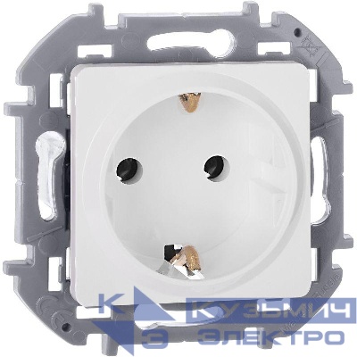 Розетка 1-м СП Inspiria 16А IP20 250В 2P+E немецк. стандарт механизм бел. IEK 673720