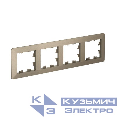 Рамка 4-м AtlasDesign Air шампань/дым. черн. SE ATN220504