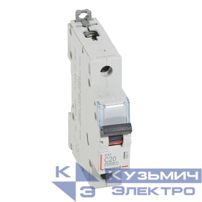 Выключатель автоматический модульный 1п C 20А 16кА DX3 10000 1мод. 230/400В Leg 409115