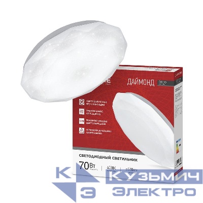Светильник светодиодный DECO ДАЙМОНД 70Вт 4000К 6300лм 230В 510х70мм IN HOME 4690612063416