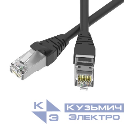 Патч-корд экранированный SLIM CAT6 S/FTP 4х2 28 AWG LSZH 2м черн. DKC RN6SF4520BK-28