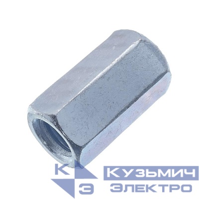 Гайка соединительная М8 DIN 6334 класс прочн. 6 цинк (уп.50шт) пакет СТРОЙМЕТИЗ UTORM3050058