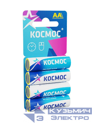 Элемент питания солевой AA/R6 4хBL (блист.4шт) КОСМОС KOCR64BL