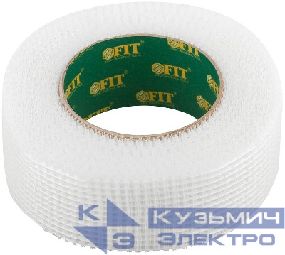 Лента стеклотканевая клейкая 50ммх45м FIT 11442