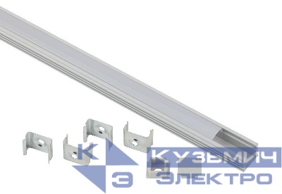 Комплект с накладным анодир. профилем CAB261 16х12мм 2м 1612 Эра Б0039462