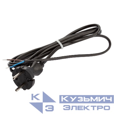 Шнур для бра 1.8м ШВВП 2х0.75 черн. UX-ШВВП-2x0.75-1.8m-B ЭРА Б0051342