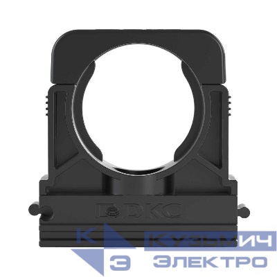 Держатель для труб (клипса) d23мм с крышкой полиамид черн. DKC PASW23N