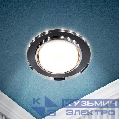 Светильник точечный DK LD51 BK GX53 встраив. со светодиод. подсветкой черн. ЭРА Б0057468