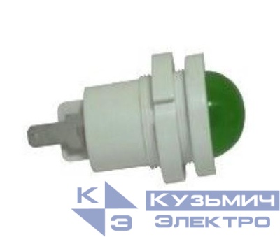 Лампа светодиодная СКЛ-12А-ЛМ-2-220 220В 50Гц/пост. диаметр посадочного отверстия 22мм УХЛ2.1 зел. матов. Реле и Автоматика A8021-78106364
