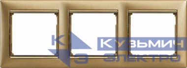 Рамка 3-м Valena горизонт. матов. зол. (блист.) IEK 694361