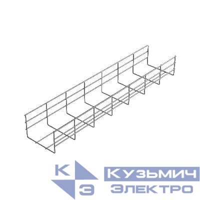 Лоток проволочный 100х100 L3000 сталь 4мм PL100-100-3000 оцинк. КМ LO0667