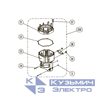 Запчасть №209 для HGSR. Камера сгорания в сборе