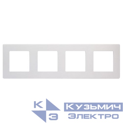 Рамка 4-м Эра12 12-5104-01М сатин бел. матов. Эра Б0065750