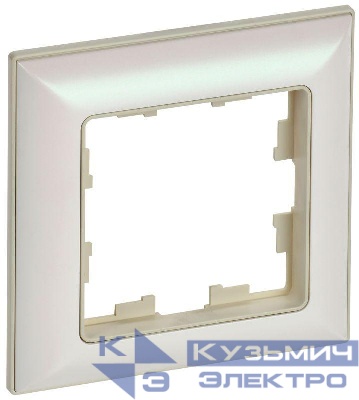 Рамка 1-м BRITE РУ-1-Бр беж./жемчуж. IEK BR-M12-12-1-K10