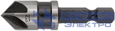 Зенкер конический легированная сталь хвостовик под биту 13мм FIT 36445