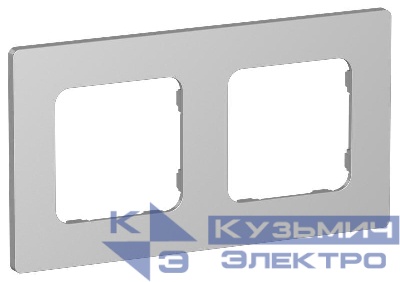 Рамка 2-м СП FLITE РУ-2-К-ФлА алюм. IEK FI-M22-32-20-K47