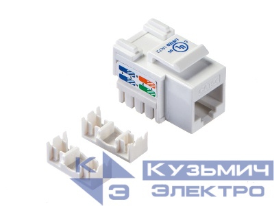 Модуль Keystone неэкранированный, RJ45, cat.5e, 90°, 110/Krone тип, под инструмент, KE, белый, NETKO Expert CKC