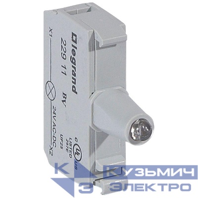 Блок контактов со светодиодом 12-24В под винт красн. Osmoz Leg 022911