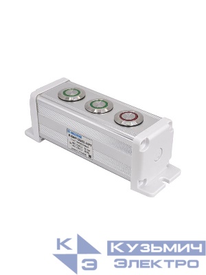 Пост управления BXM47-B3/22-65У1 2 цилиндрические кнопки 1C1NO1NC зел. + 1 цилиндрическая кнопка 1C1NO1NC красн. Электротехник ET249211