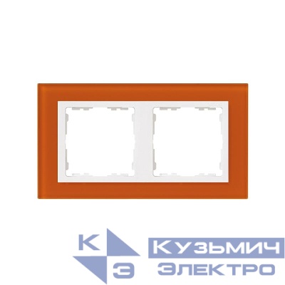 Рамка 2-м Simon82 Nature оранж./бел. стекло Simon 82627-65