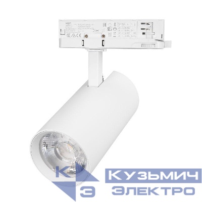 Светильник светодиодный LGD-GERA-4TR-R90-30W Warm3000 WH 15deg 230В IP20 30Вт 3000К метал. Arlight 055189