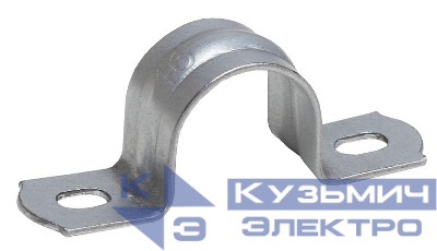 Скоба металлическая двухлапковая d 19-20мм (уп.100шт) ЭРА Б0036427