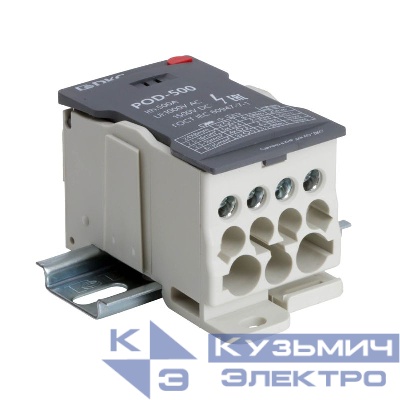 Блок распределительный винтовой зажим плоский 24х8 мм 2х35кв.мм 5х16кв.мм 4х10кв.мм DKC POD-500