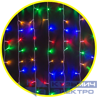 Гирлянда светодиодная 61 860 NGF-C01-288RGBY-8-1.5х1.5m-230-C8-TR-IP20 Navigator 61860